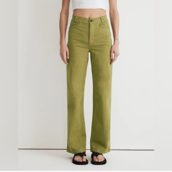 Madewell Denim - Madewell Emmett Wide Leg Jeans Green Size 25